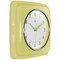 Infinity Instruments Square Retro Yellow Wall Clock, 9.25 in. 13228YL-4103 - alternate 2